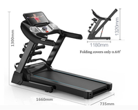 Tapis roulant électrique pliable élégant pour l'entraînement à domicile, équipement de course intelligent pour la remise en forme en intérieur