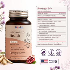 Capsules de gestion de la ménopause OEM ODM, extrait d'herbes naturelles, soutien pour les femmes, marque privée, vente en gros, fabricant B2B - Product Image 2