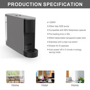 Máquina <span class=keywords><strong>de</strong></span> café <span class=keywords><strong>de</strong></span> cápsulas profesional, fabricante <span class=keywords><strong>de</strong></span> cápsulas <span class=keywords><strong>de</strong></span> café Espresso, máquina eléctrica para hacer café doméstico <span class=keywords><strong>de</strong></span> 220V - Product Image 2
