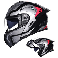Casque de moto homologué DOT, casque de motocross rabattable avec visière double, casque modulable intégral pour adultes, hommes, cascos para motos