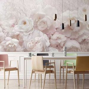 Carta da parati a buccia e bastone con sfondo rosa 3D per soggiorno e matrimonio in stile Design moderno - Product Image 5