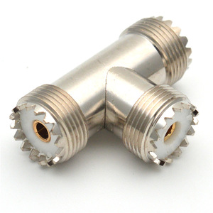 Adaptateur Connecteur Talkie-Walkie en Forme de T, en Cuivre, SL16 PL259 Femelle, Prise Jack Micro-ondes en Laiton, Conforme ROHS, Jack 5 mm Sj2-25406x - Product Image 1