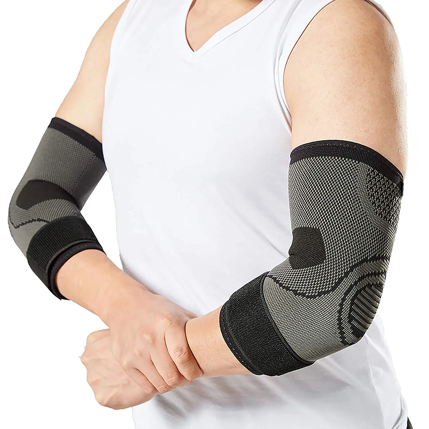 WM Safety Protective Elbow Brace Arm Compression Sleeve With Adjustable Strap