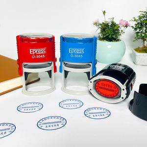 Cap Oval 30 45 mm tinta otomatis kantor membayar plastik pembuat cap karet - Product Image 5