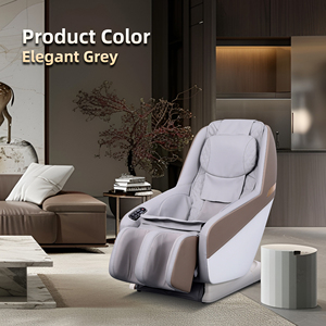 Fauteuil de massage gris intégral avec modes automatiques, technologie airbag zéro gravité, design ergonomique doux pour salon et chambre moderne - Product Image 1