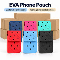 Pochette de téléphone EVA, accessoire, 11,5x3x18,5cm, mini sac à bandoulière perforé imperméable pour la plage et les voyages, vente en gros