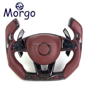 Accessoires automobiles <span class=keywords><strong>Volant</strong></span> en fibre de cuir de carbone forgé personnalisé pour Mercedes Benz W205AMG C63AMG A45AMG F1 Racing Style Design - Product Image 1