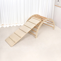 Structure d'escalade en bois Montessori, ensemble de triangles, équipement de gym d'intérieur pour enfants de 2 à 7 ans
