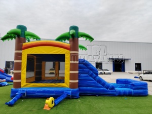 Castillo Inflable Comercial con Tobogán de Agua, Diseño de Palmera Tropical, Certificado CE, PVC, para Alquiler, OEM - Product Image 4