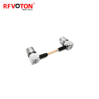 Factory Supply RG316 Cable Qma Macho Right Angle to Qma Male Plug 90 Degree Elbow 15cm Jumper Cable Assembly in Stock ROHS