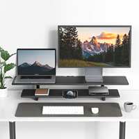Riser de moniteur en bois étagère de bureau ergonomique étagère de bureau d'ordinateur de jeu en bois support de moniteur supplémentaire pour le bureau à domicile