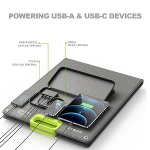 <span class=keywords><strong>CTECHi</strong></span> Raisonnable Haute Efficacité Camping En Plein Air 60W Portable Pliable Monocristallin Usb Sortie Etfe 24v Panneaux Solaires - Product Image 3