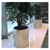 Jardinière minimaliste d'extérieur en acier Corten - Grand pot à fleurs carré en acier patinable
