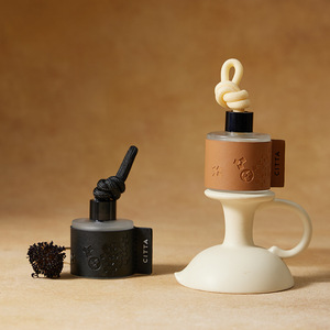 Флоресценция, оптовая продажа, модные стеклянные бутылки из ротанга для ароматерапии, эфирные масла с 3D-печатью, автомобильный диффузор из кожи и тростника - Product Image 2