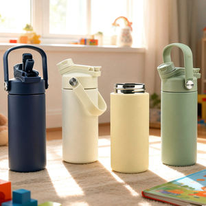 Custom Logo 18oz Stainless Steel Vacuum Insulated Thermal Flask 14oz Stainless Steel Insulated <b>Water</b> <b>Bottle</b> Kids with Straw Lid - Product Image 1