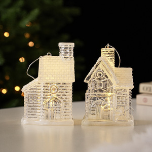 <b>Christmas</b> Decoration Transparent Plastic <b>Light</b> up Present <b>Christmas</b> House Hanging Ornament Pendant for <b>Tree</b> Home Party Decor - Product Image 3