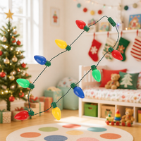 Collier lumineux LED festif pour les fêtes, accessoires de fête de Noël pour les soirées en tenue déguisée