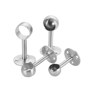 GQK Modern Silver High-Head Flange Seat Towel Holder Thickened Stainless Steel Ceiling Mount Non-Detachable <b>Hardware</b> <b>Wardrobe</b> - Product Image 5