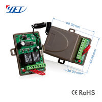 YET405PC +YET003 Émetteur-récepteur sans fil RF intelligent à deux canaux 433Mhz, récepteur de porte de garage, contrôleur de portail