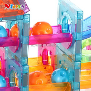 61 PCSキッズマーブルランタイルビルディングブロックおもちゃ磁気ブロック建設 - Product Image 2
