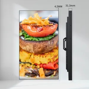 Sản xuất chuyên nghiệp OEM LCD màn hình quảng cáo trong nhà màn hình quảng cáo 4k 3.5mm bezel 4K điện tử màn hình quảng cáo
