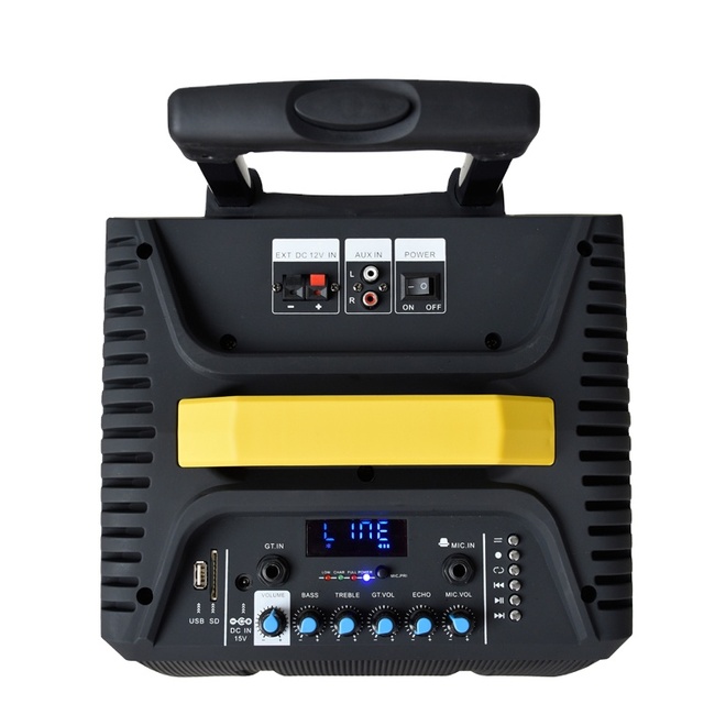 MIC Luxury Wheels Cheap BATTERY Wooden Super Bass Single 12 Inch OUTDOOR Bt MOBILE DJ USB Amplifier PA DJ Audio Loud Speaker