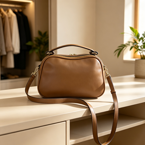 Sac à main vintage de couleur unie pour femme, sac bandoulière décontracté avec sangle réglable et amovible, sac à épaule pour le shopping - Product Image 5