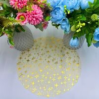 Napperons jetables de luxe en plastique doré à motif étoile 33x33cm pour anniversaires, festivals et mariages