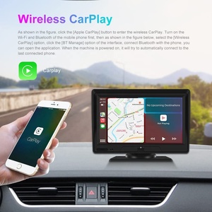 <span class=keywords><strong>Enregistreur</strong></span> <span class=keywords><strong>vidéo</strong></span> portable IPoster 7 pouces AHD 1080P IPS avec vision nocturne, écran d'affichage, angle de 360 degrés, Apple CarPlay, Android Auto, autoradio - Product Image 6