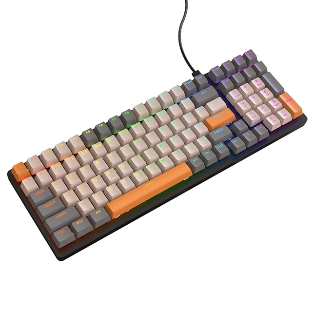 K3 Wired Mechanical Gaming Keyboard Backlight Red/Blue Switch Pluggable 100 Keys Russian Layout 9 Light Effects Type-C