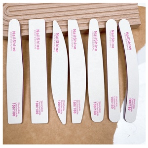 Trắng Kem Móng Tay Tập Tin Bảy Hình Dạng Sẵn Sàng Cổ Tùy Chỉnh Tư Nhân Logo <span class=keywords><strong>100</strong></span> <span class=keywords><strong>180</strong></span> Màu Hồng Cạnh Móng Tay Tập Tin - Product Image 1