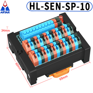 Bloque de terminales de 10 canales de <span class=keywords><strong>Sensor</strong></span> PLC Interruptor de proximidad fotoeléctrico de <span class=keywords><strong>2</strong></span>/<span class=keywords><strong>3</strong></span> cables Válvula solenoide Módulo de bloque de terminales PLC - Product Image 2