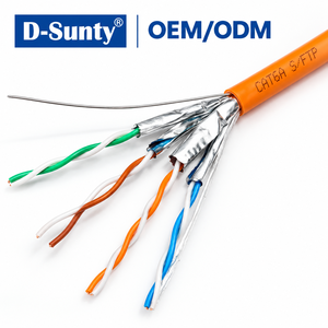 สายเคเบิลแบบม้วนชนิดป้องกันสัญญาณรบกวน Cat6A S/FTP ขนาด 23AWG ยาว 305 เมตร บรรจุในกล่อง สำหรับเชื่อมต่อเครือข่ายอีเธอร์เน็ต รองรับ 10GbE เหมาะสำหรับเซิร์ฟเวอร์และศูนย์ข้อมูล - Product Image 1