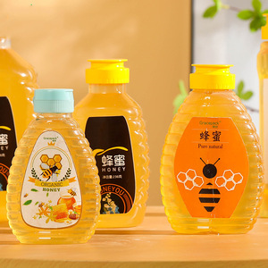 New 2021 Nhựa Pet Mật Ong Bóp Chai Đóng Gói Chai Cấp Thực Phẩm Rỗng Rõ Ràng Bóp Jar - Product Image 5