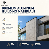 Panneaux composites perforés en métal sur mesure Inno OEM 2026 pour façade, revêtement de bâtiment en aluminium, pierre de façade 60x30cm