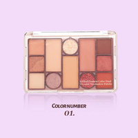 Palet Eyeshadow Pigmen 12 Warna Matte Shimmer Glitter Nude Pink Brown Netral Eye Shadow Plate Portable Clear Case Makeup