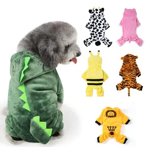 OEM/ODM fabrication vente en gros vêtements pour chiens costume de dinosaure pour animaux de compagnie pour l'affichage d'hiver manteau de mode pour animaux de compagnie