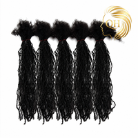 Extensions de dreadlocks au crochet Micro Locs en cheveux indiens Remy de qualité supérieure 0,1 cm pour la vente en gros