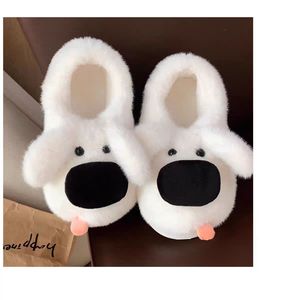 Nouveau mignon langue collant <span class=keywords><strong>chien</strong></span> pantoufles pour femmes anti-dérapant automne et hiver pantoufles poilues pour la maison <span class=keywords><strong>chaleur</strong></span> Couple Ins Style - Product Image 4
