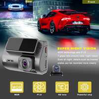 4K + 1080P Wifi GPS Dash Cam 2 Lentilles Avant et Arrière Intérieur Dashcam 4K Vision Nocturne Caméra de Voiture DVR