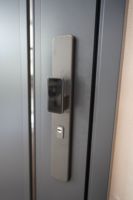 Porte d'entrée en acier de conception luxueuse, porte de sécurité asymétrique, porte principale coupe-feu pour maison et villa