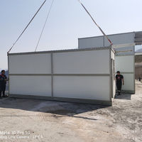 Caravane préfabriquée pliable à cadre en acier léger facile à assembler Maison en conteneur pliable de 20 pieds
