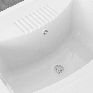 Lavabo avec meuble en PVC et planche de rangement de 45x50cm - Product Image 2