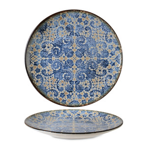 Plato Plano Bluet Ø 27 cm, Porcelana Fina Premium con Impresión Digital, Porcelana Rinart - Product Image 1