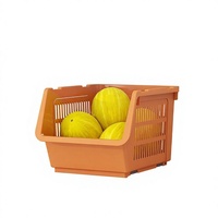 Étagère de rangement multi-niveaux empilable en plastique pour cuisine, organisateur d'épices, style moderne minimaliste, paniers à légumes et fruits