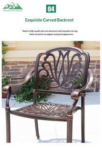 <span class=keywords><strong>Set</strong></span> di Mobili <span class=keywords><strong>da</strong></span> <span class=keywords><strong>Giardino</strong></span> Elegante Wayon in Alluminio Leggero con <span class=keywords><strong>Tavolo</strong></span> <span class=keywords><strong>da</strong></span> Pranzo e 4 <span class=keywords><strong>Sedie</strong></span> Abbinate Resistenti alle Intemperie per Ospedali - Product Image 4