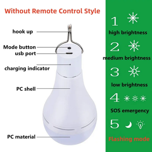Lampe solaire LED extérieure étanche avec télécommande et minuterie, idéale pour le jardin, la randonnée, le camping, la pêche et les situations d'urgence FX-SOS - Product Image 2