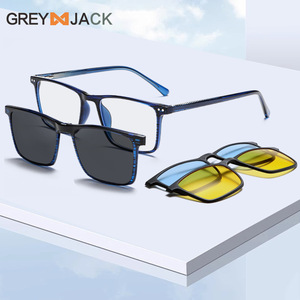 Nuevas gafas magnéticas para mujer, montura TR90, lentes TAC, antiluz azul, gafas de sol polarizadas con clips, juego de espejos 6226 - Product Image 3