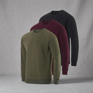 Sudadera de Cuello Redondo para Hombre, Forrada de Felpa Suave, para Invierno, Deportiva, Resistente al Viento, Ecológica, Mezcla de Algodón Premium - Product Image 3