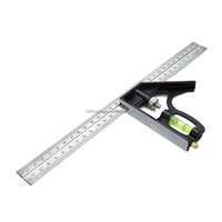 Règle d'angle combinée réglable Mitsushi 300 mm, jauge 45/90 degrés avec niveau à bulle, outils à main